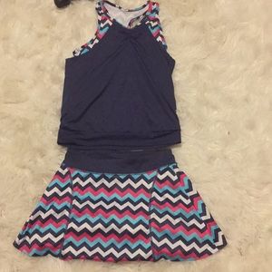 A active wear scort and tee